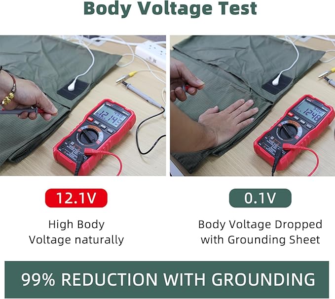 Grounding Fitted Sheet Kit Connect to The Earth's Energy 15inch Depth Pocket Grounding Bed Sheets for Earthing