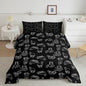 Feelyou Cartoon Cat Comforter Cute Pet Cats Kids Comforter Set Animal Pattern Printed Bedding Set Set for Boys Room Decor Kitten Print Bed Cover Queen Size with 3 Pillow Case