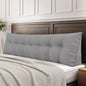 Headboard Pillow King, Large Triangular Wedge Headboard Pillow for Reading and Resting, Backrest Positioning Support Pillow with Removable Cover (Grey)