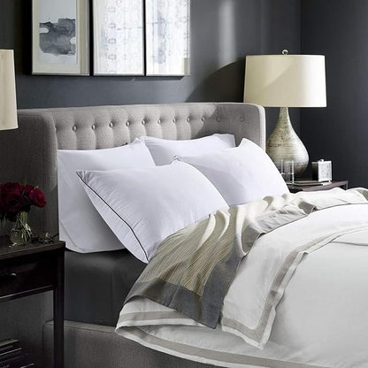 HUXMEYSON King Size Pillows Set of 4, Luxury Hotel Bed Pillows Set with Down Alternative Filling for Side and Back Sleepers