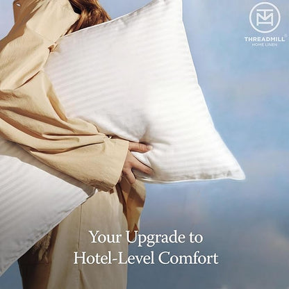 Threadmill Soft Bed Pillows King Size Set of 2 | Down Alternative Cooling Soft Pillows for Sleeping | 20 x 36 Hotel, King Size Pillows 2 Pack for Back, Stomach or Side Sleepers