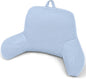 Reading Pillow, Silk Back Support Pillow for Bed Sitting Up, Large Bed Rest Pillow with Arms for Adults,Back Support Pillow for Couch and Chair, Blue