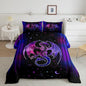 Feelyou Dragon Comforter Set Gradient Ombre Teens Women Bedding Set for Kids Boys Girls Galaxy Dragon Decor Comforter Exotic Trippy Quilt Set 3Pcs Queen Size