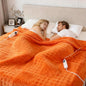 Heated Blanket King, Electric Heating Blanket Waffle with 12 Heat Levels, Fast Heating Blanket with 1-12 Timer, Overheat Protection with ETL & FCC for Bed Home Office Sofa -Orange -90"x100"