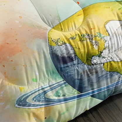 Universe Series Bedding Queen Size Comforter Set for Boys,Starry Sky Planets Bedding Set Comforter for Kids Boys Girls Bedroom Decor,Space Themed Bedding Set with 2 Pillowcases.