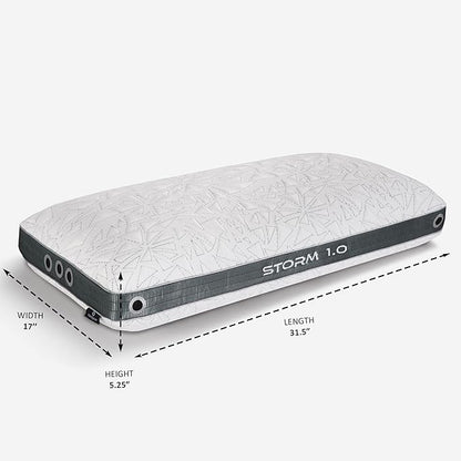Bedgear Storm Performance Pillow 1.0 – Cooling Bed Pillow for Hot Sleepers, Medium Firm Support for All Sleep Positions – Dual-Sided Comfort, Breathable Air-X Mesh, Washable Ver-Tex Cover, 20” x 36”