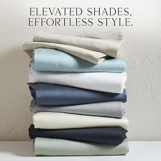 KARISSA MAE Cooling Bamboo Viscose Queen Sheet Set | 100% Organically Grown | 18” Deep Pocket | Silky, Soft, & Hypoallergenic | with Organizer Band & Elastic Corner Straps [Grey Mist]