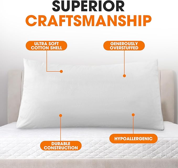 Cheer Collection Wedge Pillow for Reading in Bed, Plushy Headboard Wedge Pillow, Large Backrest Pillow for Bed, Soft Dorm Pillow Headboard Cushion, Elevation Pillow for Sleep & Relaxation