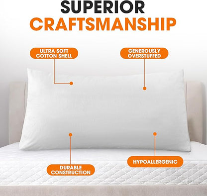 Cheer Collection Wedge Pillow for Reading in Bed, Plushy Headboard Wedge Pillow, Large Backrest Pillow for Bed, Soft Dorm Pillow Headboard Cushion, Elevation Pillow for Sleep & Relaxation