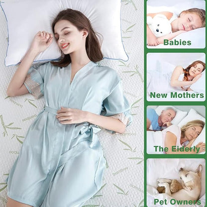 Parkdeny Twin XL Mattress Encasement, Waterproof Cooling, Rayon from Bamboo, 3D Air Fabric, Breathable, Noiseless, Washable, Fits 5"-13" Deep Mattresses