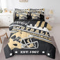 Erosebridal Sports City Comforter Set Full, Gridiron Seasonal Color Bedding Sets Football Lovers Kids Rugby Comforter + Flat Sheet + Fitted Sheet + 2 Pillowcases + 2 Throw Pillow Covers