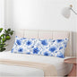 Body Pillowcases with Zipper Floral Blue Cozy Body Pillow Covers Cushion Cover 20 X 54 Inches, Abstract Flowers Peony Outdoor Body Pillow Pillowcase for Home Bedroom Couch Sofa