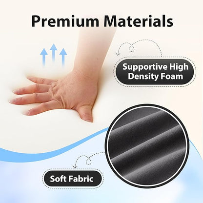 Reading Pillow for Sitting in Bed Adult, Back Pillow for Bed Sitting up, Backrest Pillow with Arms, Back Support Pillows for Gaming Lounging Watching TV, Medium 19" Grey