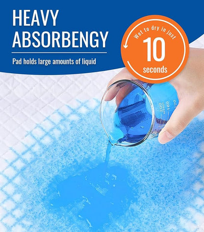 36'' x 36'' Disposable Bed Pads for Incontinence Heavy Duty Chucks Pads, 50 Count Leak-Proof Absorbent Underpads for Adults, Pets, Postpartum Care
