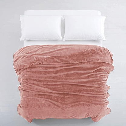 IR Imperial Rooms Fleece Blanket - Super Soft Fluffy Baby Pink Throw Blanket for Sofa and Bed - Warm and Cozy Lightweight 400 GSM Microfiber Bed Throws Blankets, 50 x 60 Inches (Throw/Travel)