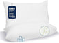 Firm Shredded Memory Foam Pillows King Size Set of 2, Cooling Bed Pillow w/Adjustable Loft for Side, Back, and Stomach Sleepers, Removable Washable Bamboo Rayon Cover, CertiPUR-US Certified Foam