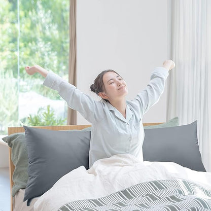 Utopia Bedding Full Body Pillow for Adults (Grey, 20 x 54 Inch), Long Pillow Insert for Sleeping, Ideal for Side Sleepers