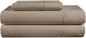 LANE LINEN Luxury Hotel Style 100% Egyptian Sheets Twin Size Bed Set, Mercerized Cotton, Sily Finish, No Pill Fade Resistant Twin Bedding Sheets & Pillowcases Jaquard Swiss Dot - Taupe