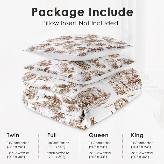 King Size Comforter Set with 2 Pillowcase, American Desert Cowboy Soft 3 Pcs Bedding for Kids and Adults, Western Country Vintage Comforter Set for Room Bedroom Bed Decor