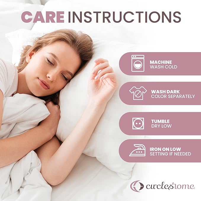 CirclesHome Pillow Protectors 6 Pack King Zippered - 100% Cotton Breathable Pillowcases - Protects Pillows from Dirt, Dust and Debris (King - Set of 6 - 20x36)