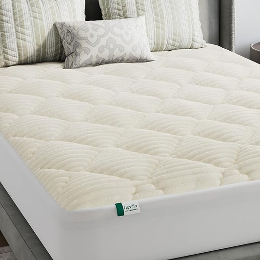 Novilla California King Mattress Topper - Cloud-Like Softness Mattress Pad with Plush Flannel, Electric Blanket Alternative for Cold Sleepers, Deep Pocket 8-21 Inch, Machine Washable