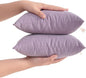 FLXXIE 2 Pack Microfiber Small Mini Pillows, 11x7 Inches, Soft Washable Travel Nap Pillows, Lavender
