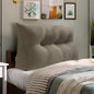 WOWMAX 85% Linen 15% Cotton Blend Headboard Pillow – Twin Size Reading Wedge Backrest for Bed, Handmade Firm Support Bolster Cushion with Removable Cover, Premium Bed Rest Pillow, Light Gray