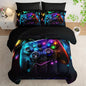 Gamer Comforter Set 7 Piece Full Size Bed in A Bag,Game Bedding for Room Decor,Soft Gaming Comforter Video Game Bedding with Fitted Sheet,Flat Sheet, Pillowcases & Shams