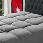SOPAT Mattress Topper Queen Size Extra Thick Mattress Pad 8-21" Deep Pocket Soft Down Alternative Fill Mattress Protector Pillow Top Mattress Cover (60x80 Inches, Grey)