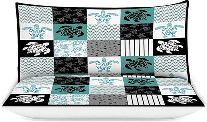 Sea Turtle Bedding Set Sea Turtle Theme Comforter Set for Kids Teens Adults Women Men Sea Turtle Duvet Cover Bedroom Decor Soft Twin Full Queen King Size Quilt Cover with 2 Pillowcases