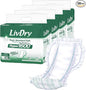 LivDry High Absorbency Pad Insert for Incontinence Briefs and Adult Diapers, Women and Men, Hyper 1600 (120 Count)