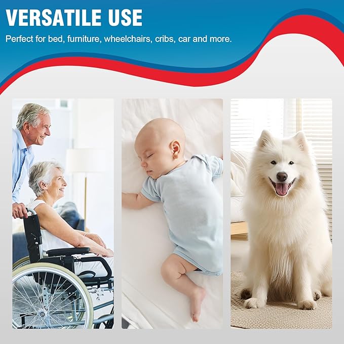 Tear-Resistant Incontinence Bed Pads 40'' x 36'' 125 Gram Heavy Duty Disposable Underpads Chucks Pads for Adults, Kids & Elderly | Protection Pads for Bed, Sofa, and Chair (10 Count)