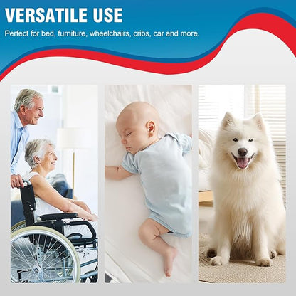 Tear-Resistant Incontinence Bed Pads 40'' x 36'' 125 Gram Heavy Duty Disposable Underpads Chucks Pads for Adults, Kids & Elderly | Protection Pads for Bed, Sofa, and Chair (10 Count)