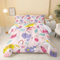 QOOMO Kawaii Cats Comforter King Size,Pink Cats Kids Comforter Set,3Pcs Bedding Set Printed Comforter with 2 Pillowcases,Down Alternative,Soft and Lightweight,for All Seasons