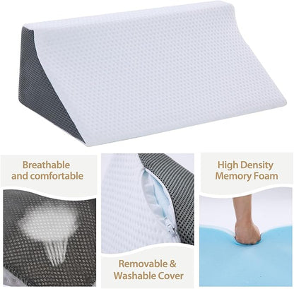 Wedge Pillow for Side Sleeping, Side Sleeper Body Back Positioners for Back Pain, Preventing Bedsores, After Surgery, Pregnancy Support, Ankle Support, Bed Wedge Pillow for Side Sleepers