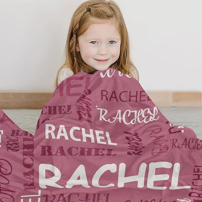 Ships Next Day, Personalized Blankets and Throws Custom Blanket with Name Customized Flannel Blanket for Kids Christmas Blanket Gifts for Teen Girls Boys