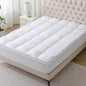 Mattress Topper with Deep Pocket, Extra Thick Pillow Top Mattress Pad, Breathable & Cooling Mattress Cover, Fits 8-21 Inch, Soft Support for Back Pain Relief, Mattress Protector (Full, White)
