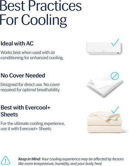 REST® Evercool® Cooling Comforter, King/Cali King, Blanket for Hot Sleepers, All Season Bedding to Keep Cool for Night Sweats, Breathable Lightweight Blanket, 106x90 Inches, Snow Ivory