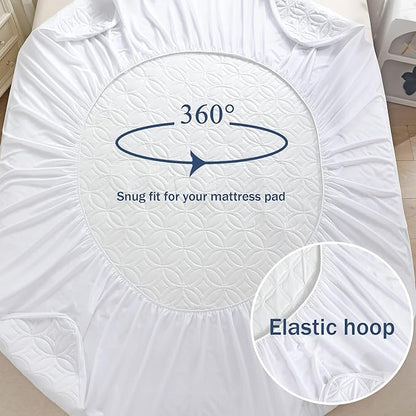 FELTYBED Twin XL 39"x80" Mattress Protector for College Dorm Room, Waterproof Twin Extra Long Mattress Pad Cover, Soft Breathable Mattress Cover with Deep Pocket 6" - 15", Noiseless Washable White