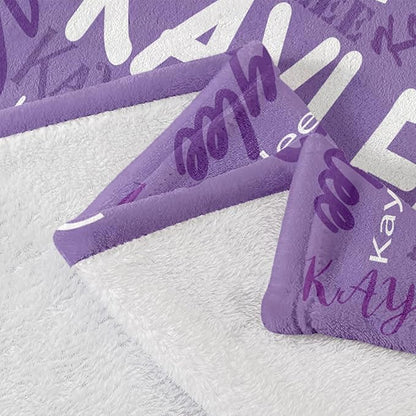 Ships Next Day, Personalized Blankets and Throws Custom Blanket with Name Customized Flannel Blanket for Kids Christmas Blanket Gifts for Teen Girls Boys