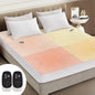 Multizone Waterproof Heated Mattress Pad, Individual Body & Feet Electric Mattress Bed Warmer 9 Heat Settings, 1-12 Hours Auto Off, Deep Pocket, Fast Heating, Machine Washable King, 78" x 80"