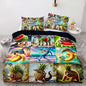 Italian Brainrot Bedding Duvet Cover Set,Funny Fusion AnimalsTwin Full Queen King Comforter Cover Bedding Set for Kids Boys Bed Decor Gifts ﻿ (Color 12,King (104" x 90"))