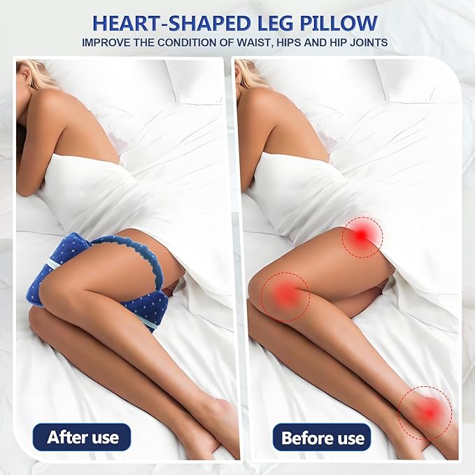 Pillows for Side Sleepersre, Voget Pillow, Side Sleeper Knee Pillow, Leg Pillow for Sleep, Blue Pack of 1pcs