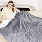 Electric Blanket Throw 50" x 60" - Soft Flannel Sherpa Heated Blanket Throw with 5 Heating Levels & 4 Hours Auto Off, Electric Lap Blanket as a Gift for Grandma, Machine Washable (Grey)