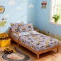 Holawakaka Kids Zipper Bedding Construction Comforter Set, Boys Twin Size Trucks Excavator Tractor Print Zippered Bed Sets,Toddler-boy Child Dorm Zip Bedding