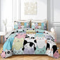 HOSIMA Cute Cat Twin Size Quilt Set for Teenage Girl Room Decor,Cartoon Colorful Pet Print Cat Quilt,Kawaii Bedding for Kids,Lightweight Aesthetic Animal Bedding with 2 Pillowcases.