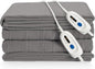Electric Heated Blanket 84"x90" Queen Size Microplush Cover Blanket, 4 Heat Settings & 10 Hours Auto Off, Cozy & Breathable, Warm All Night, Light Grey