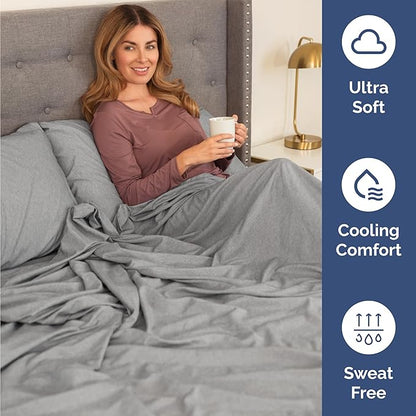 Twin 4 Piece Sheet Set - Comfy Breathable & Cooling - Soft Hotel Luxury Bedding Set with 8-16 Inch Deep Pockets - 1 Flat & 1 Fitted Sheet & 2 Pillowcases - Wrinkle Free & Easy Care - Heathered Grey