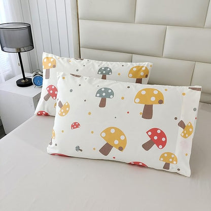 SDIII 3PCS Cute Mushroom Comforter Set Full, Soft Microfiber Lightweight Mushroom Bedding Full, Cottagecore Comforter for Boys Girls Kids and Teens