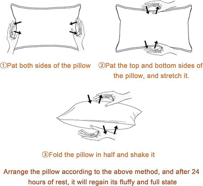 BEDSUM 2 Pack Pillows, 13"x18" Microfiber Pillow for Travel, Pets, Soft and Machine Washable Small Pillows for Neck, Wrist, and Knee Comfort, White